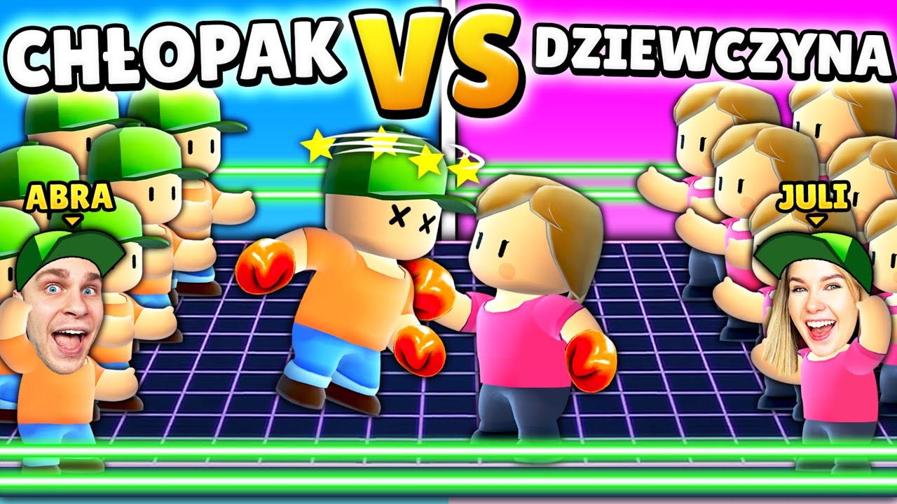 CHŁOPAKI vs DZIEWCZYNY 👦❌🧒 w Stumble Guys! 🔥 (KTO jest SILNIEJSZY?)