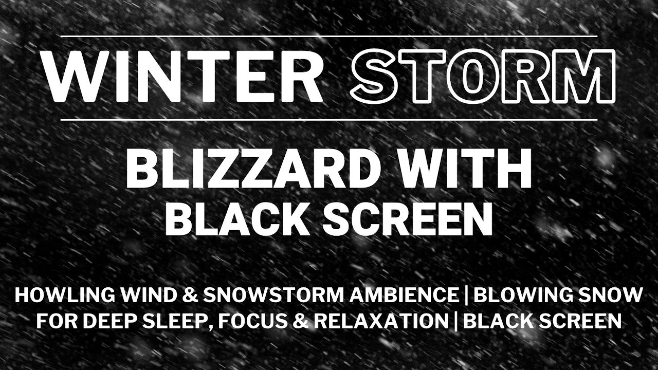 Howling Wind & Snowstorm Ambience | Blowing Snow for Deep Sleep, Focus & Relaxation | Black Screen