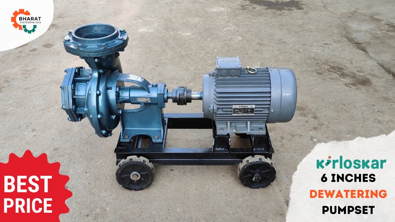 6 inches Dewatering Pumpset with 7.5 HP kirloskar Motor | Bharat Enterprises |