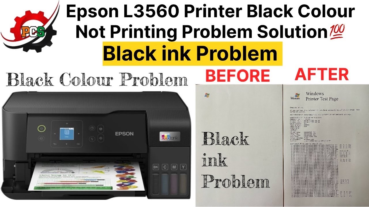 Epson L3560 Printer Black Colour Print Problem | 100% Solution 