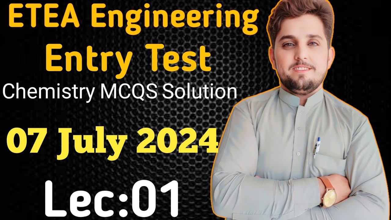 ETEA Engineering  Entry test chemistry mcqs