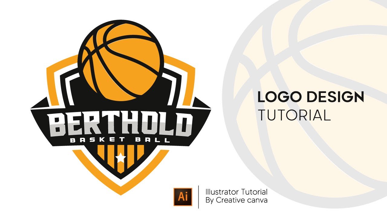 Sports Logo Design illustrator tutorials | Basket ball