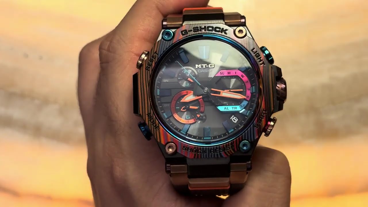 G-SHOCK MTG-B2000XMG - 1300 долларов США, радужный ламинированный карбоновый безель! | Распаковка...