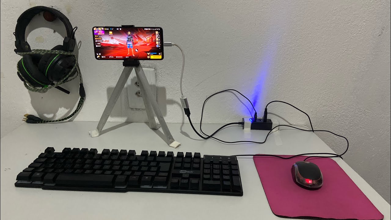 COMO MONTAR UM SETUP MOBILADOR BARATO Teclado e mouse no celular