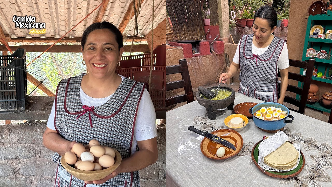 Mis gallinas me regalaron este almuerzo mexicano, al puro estilo de mi abuelita Domitila 🌽🐓