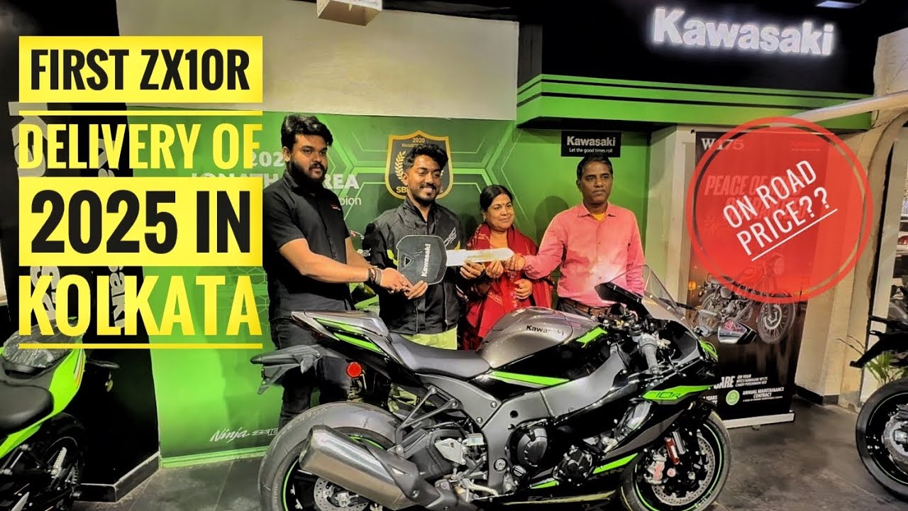 Taking Delivery of KAWASAKI NINJA ZX10R 2025 🚀 | First ZX10R of 2025 in Kolkata🔥 #zx10r  #ninjazx10r