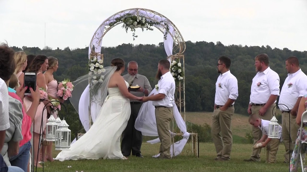 Windy wedding at Southern Ties before the storm