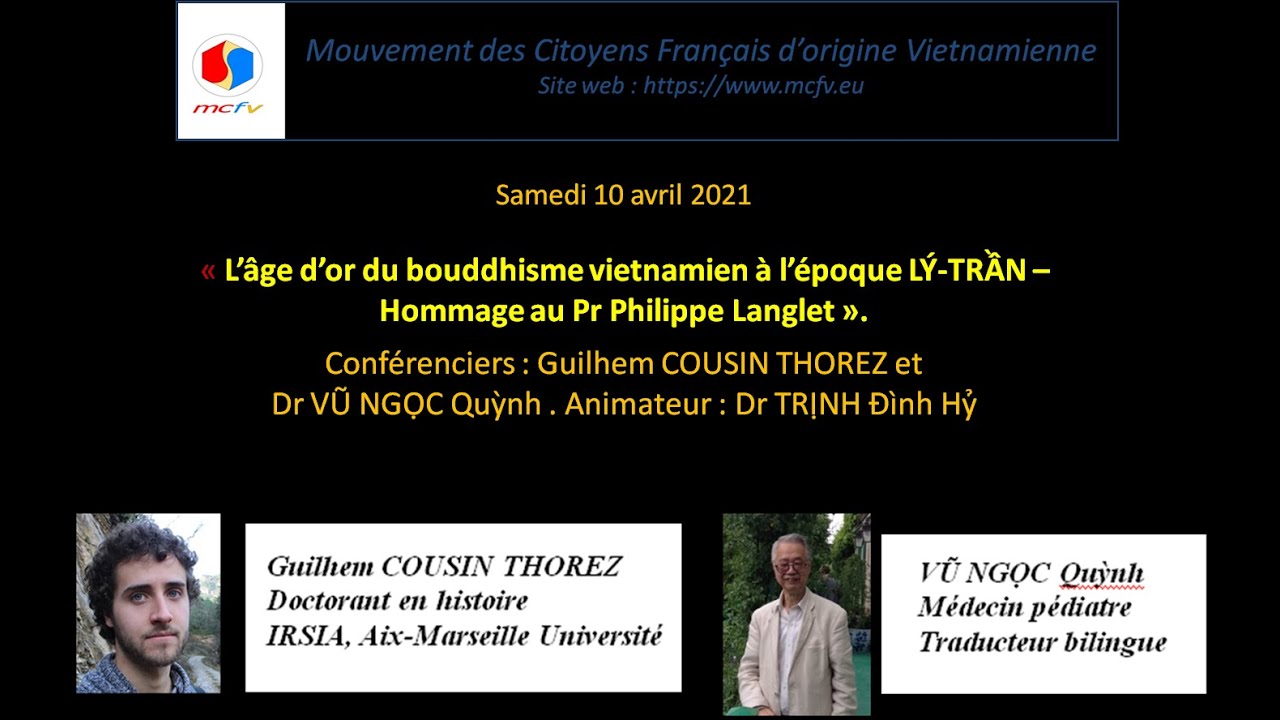 L'&Acirc;ge d&rsquo;or du bouddhisme vietnamien &agrave; l&rsquo;&eacute;poque L&Yacute;-TRẦN &ndash; Hommage &agrave; Philippe Langlet &raquo;