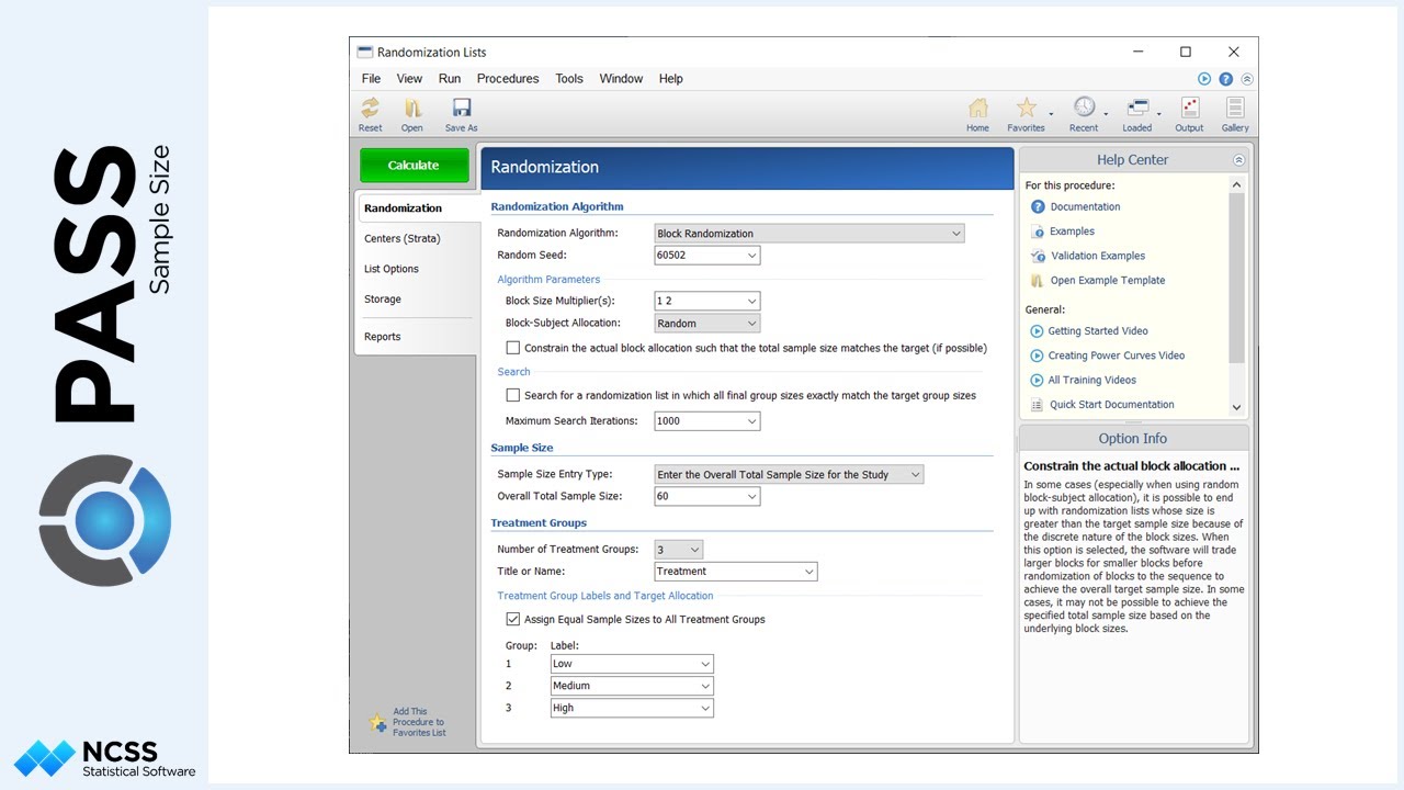 Creating Randomization Lists in PASS