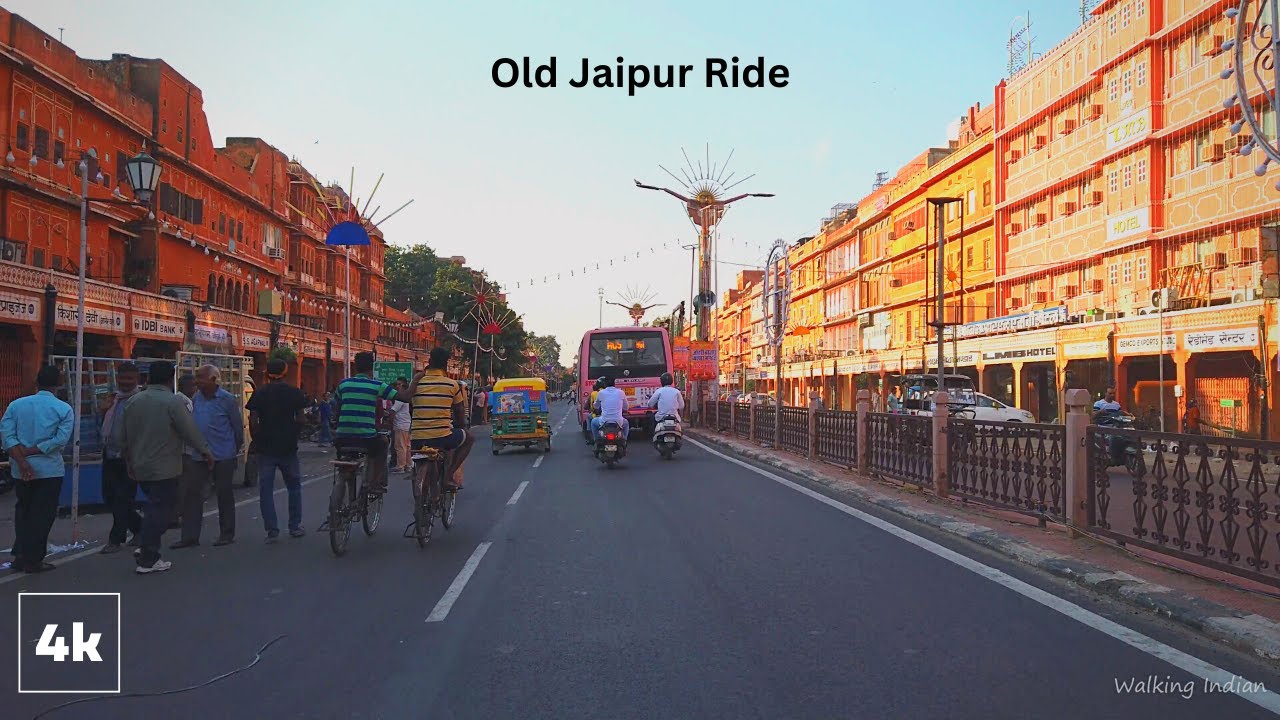 Morning Ride through Old Jaipur City | Jaipur City Drive Tour | Jaipur 4k