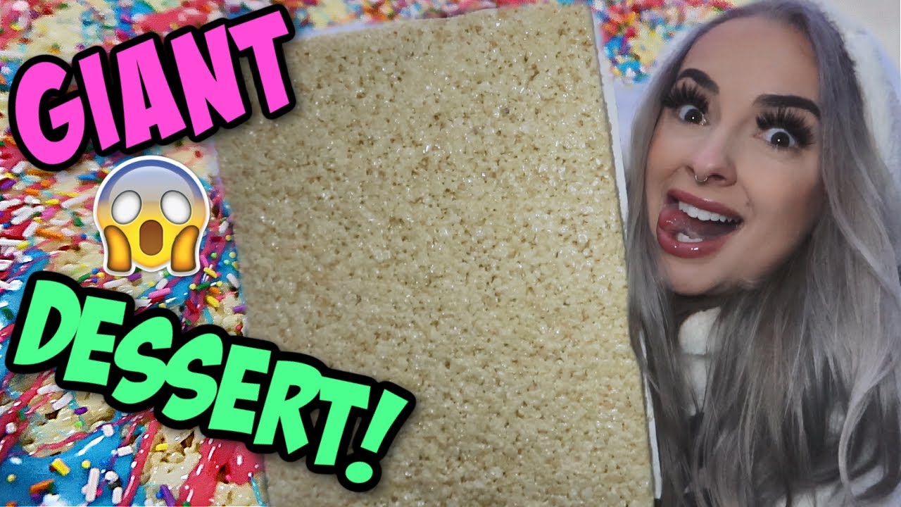 I bought a GIANT Rice Krispies TREAT! *Giant food*