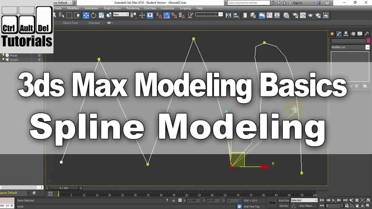 Spline Modeling - Beginner Techniques (Autodesk 3ds Max)