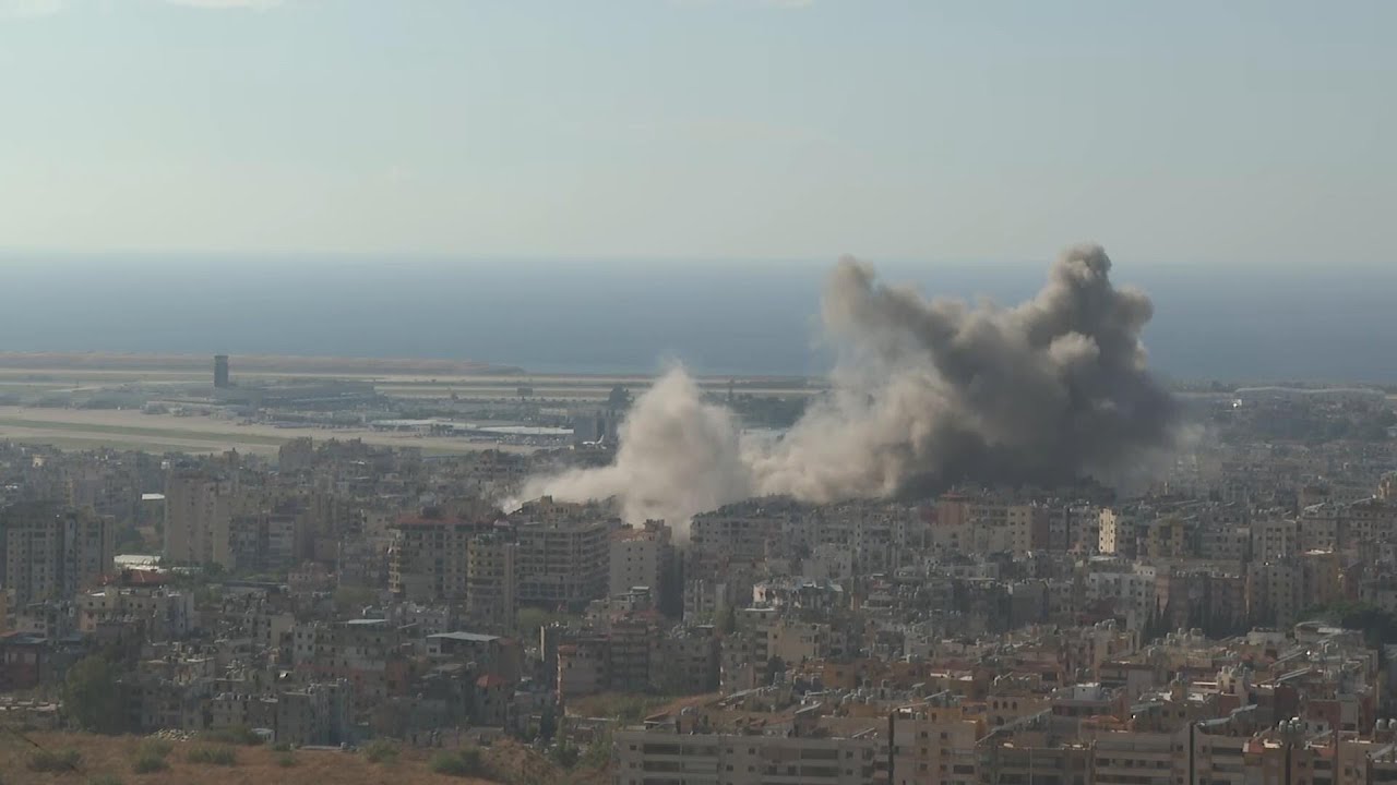 Israeli airstrikes set off large explosions in Beirut’s southern suburbs