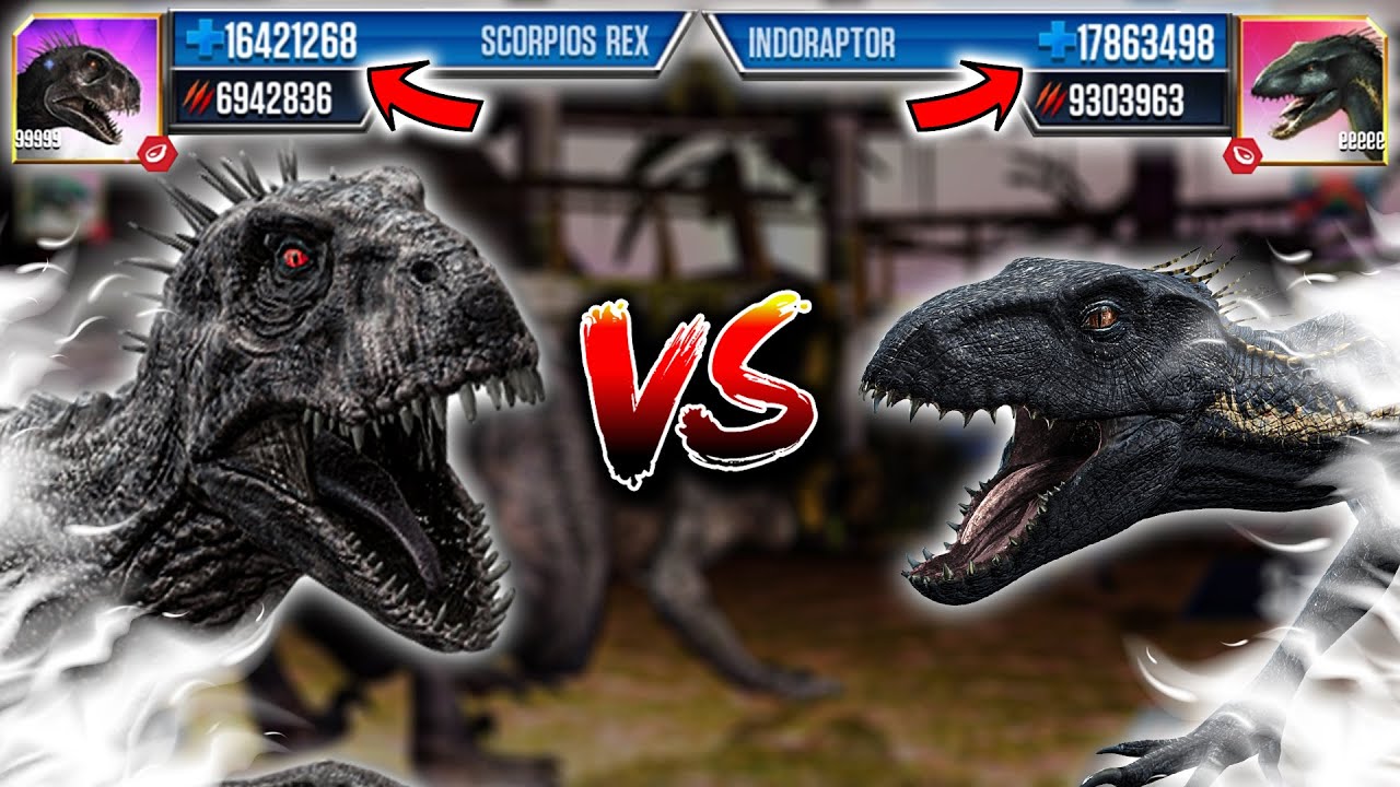 SCORPIOS REX vs INDORAPTOR LEVEL 999 | Jurassic World: The Game