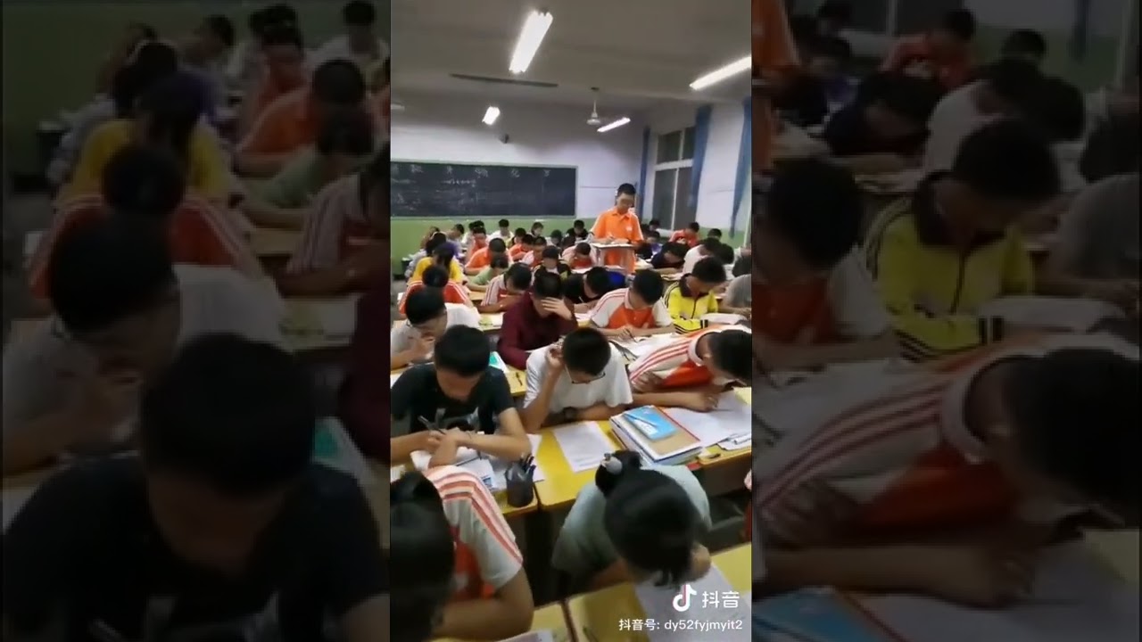 They stay till midnight studying for the gaokao