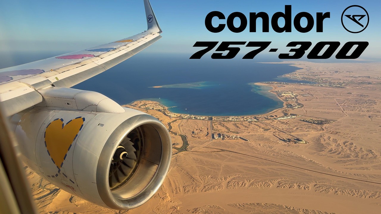 Condor Boeing 757-300  🇩🇪 Düsseldorf - Hurghada, Egypt 🇪🇬  [FULL FLIGHT REPORT] Special livery
