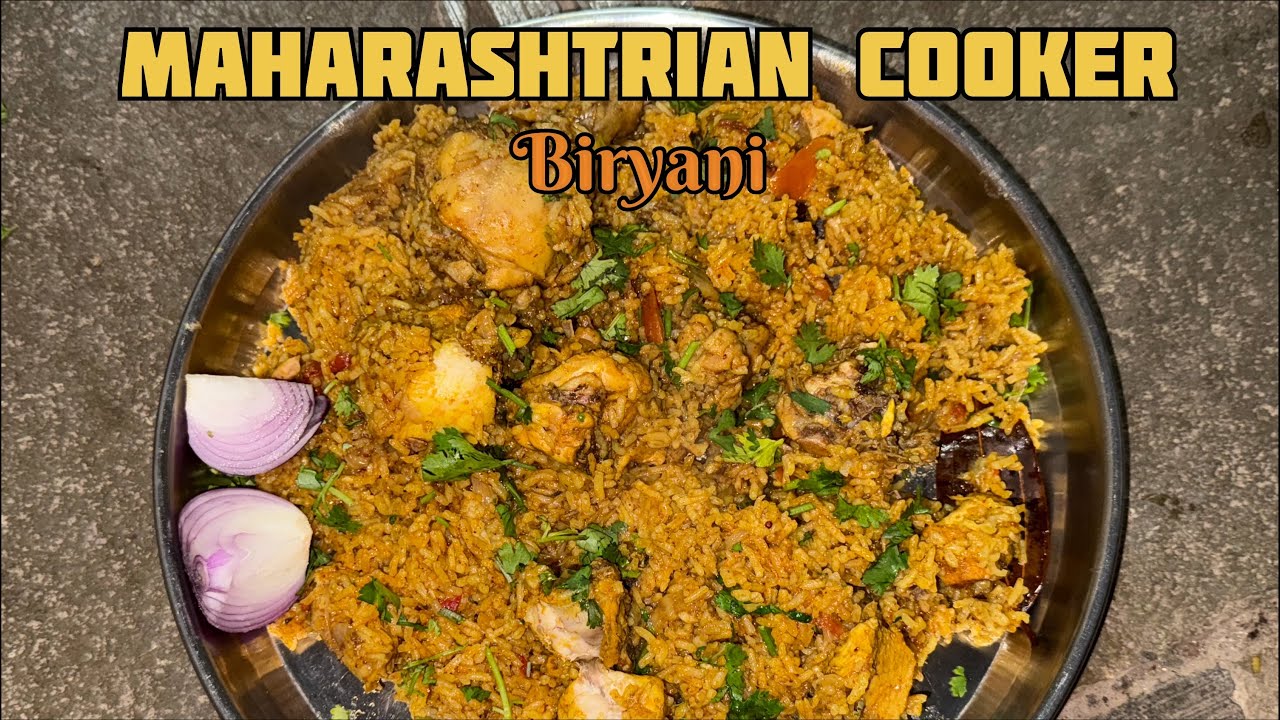 Maharashtrian Style Chicken Dum Biryani Recipe in Cooker