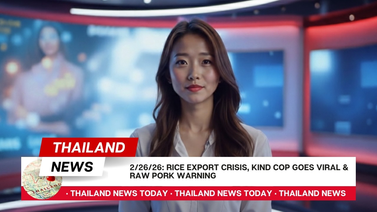 Thailand News 2/26/26: Rice Export Crisis, Kind Cop Goes Viral & Raw Pork Warning
