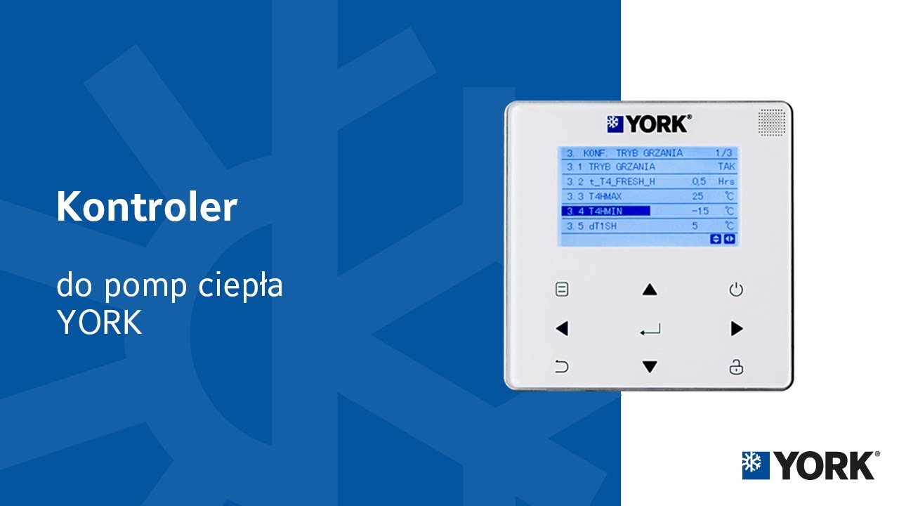 Podstawowe ustawienia kontrolera do pomp ciepła YORK serii YKF