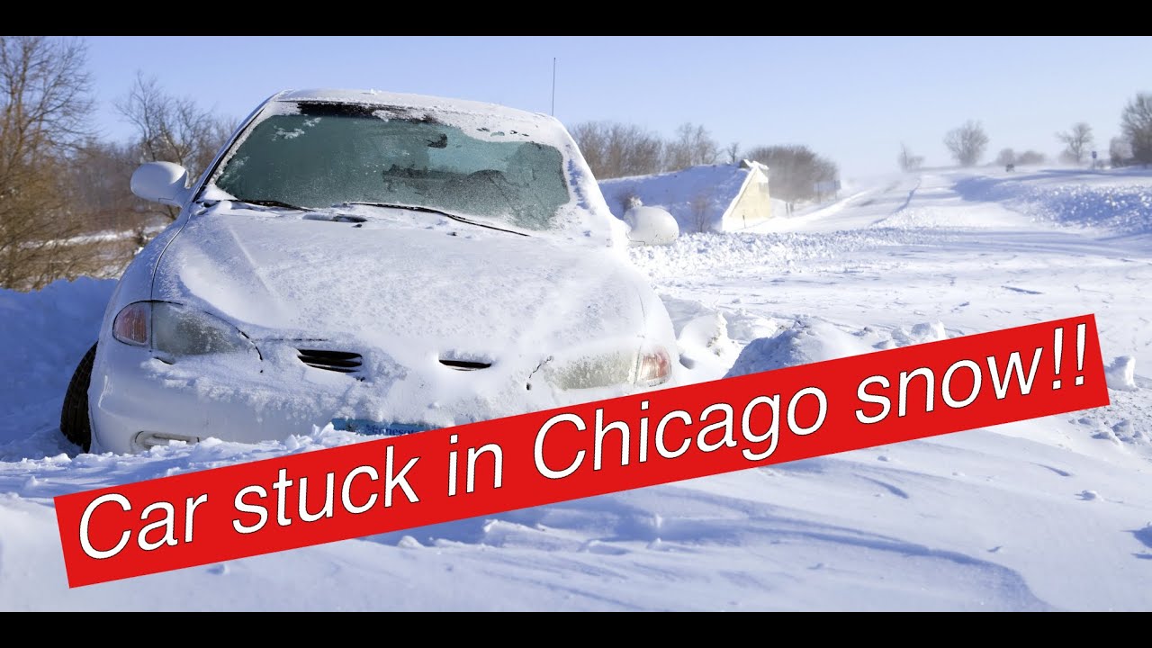 CAR STUCK IN CHICAGO WINTER SNOW.......But help is on the way!!