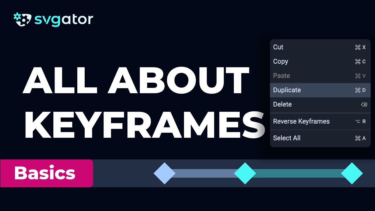 Add, Delete, Duplicate Keyframes | SVGator