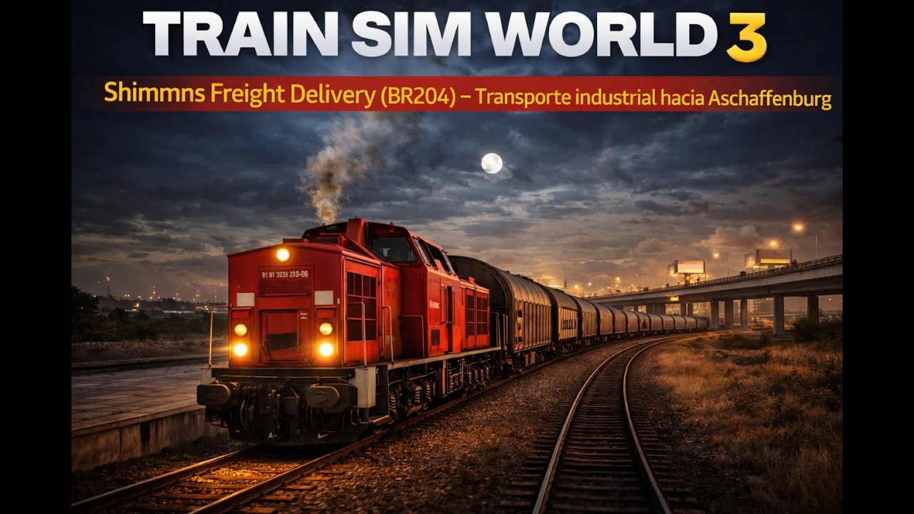 Train Sim World 3 &ndash; Shimmns Freight Delivery (BR204) &ndash; Transporte industrial hacia Aschaffenburg
