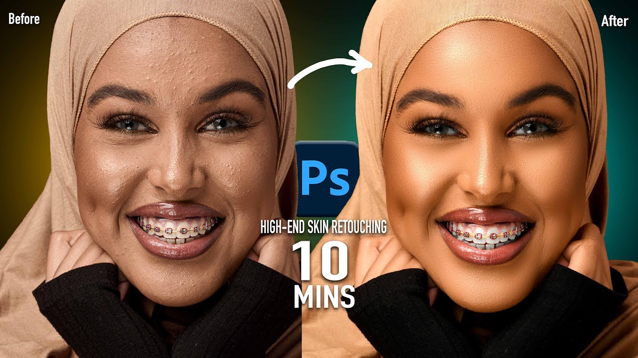 High-End Skin Retouching for Beginners In Photoshop in 10 Minutes