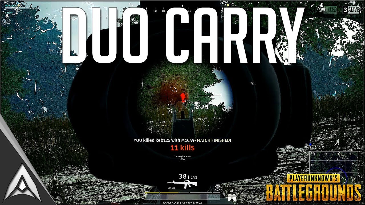 M16A4 ACOG EPIC WIN - Battlegrounds