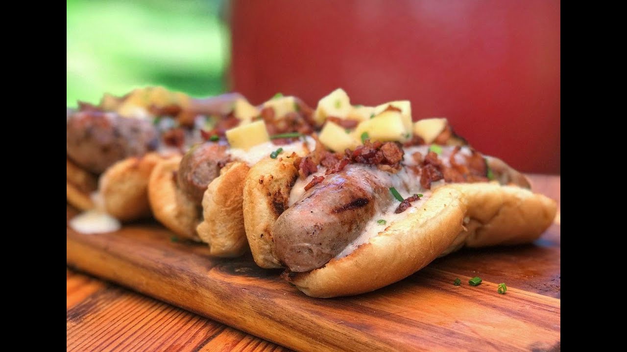 Triple Cream Beer Poached Brat | Kamado Joe Recipe with Chef Eric