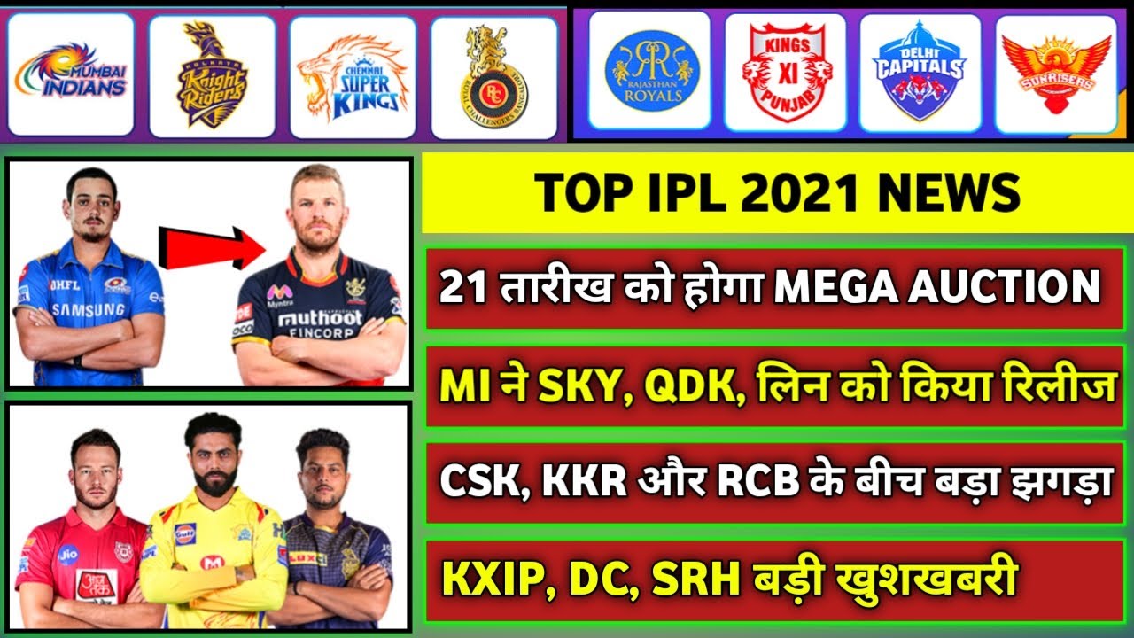 IPL 2021 - 7 BIG News For IPL on 2 December (Mega Auction, MI Releases List, CSK, RCB, IND vs AUS)