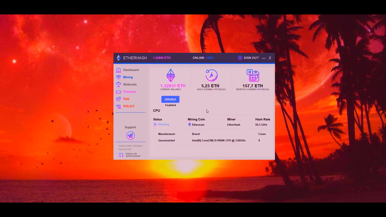 FREE BEST ETHEREUM MINER / 3 ETHEREUM IN MOUNTH / TUTORIAL/FREE DOWNLOAD