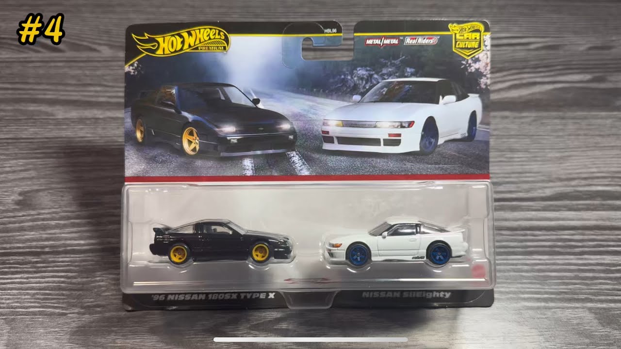 Распаковка и обзор набора Hot wheels premium. Nissan 180sx и Nissan SilEighty.