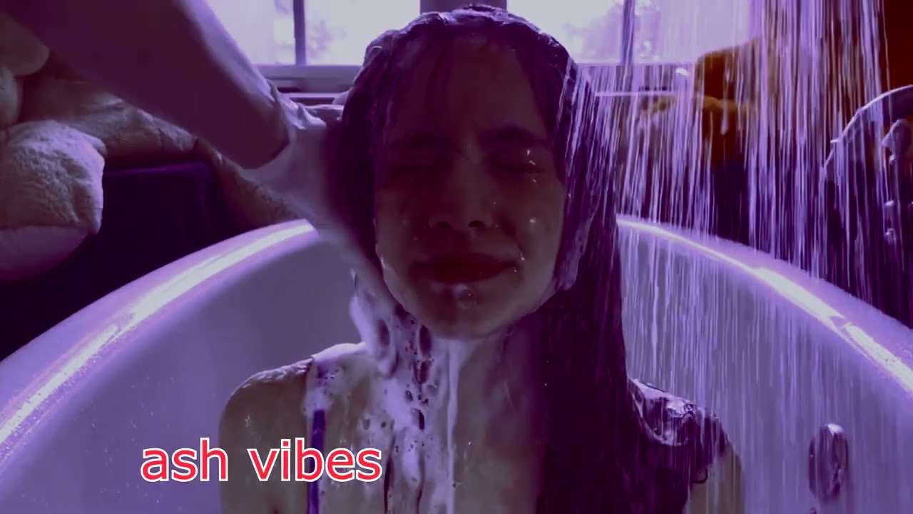 asmr wash my hair with me