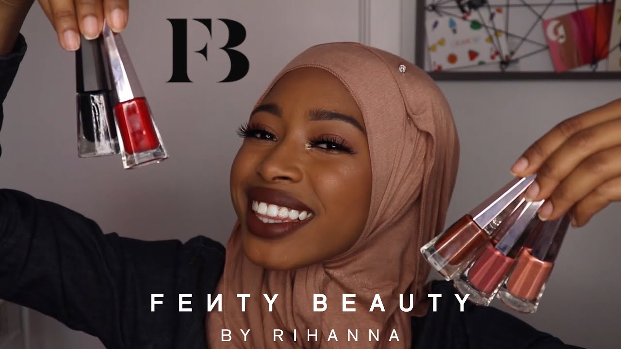 *NEW* FENTY BEAUTY STUNNA LIP PAINT (ALL SHADES) LIP SWATCHES + REVIEW ON BROWN SKIN