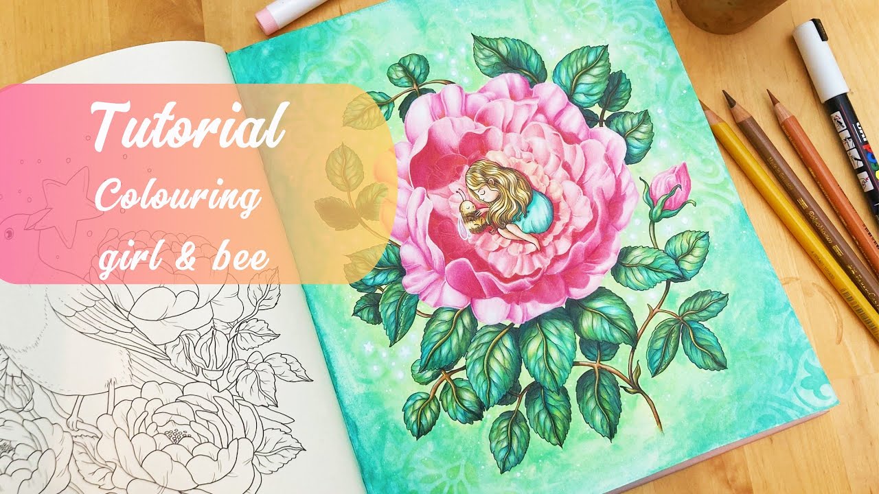 How to color hair with colored Pencils 🌸| Polychromos | Colouralong Shooting Star Maria Trolle