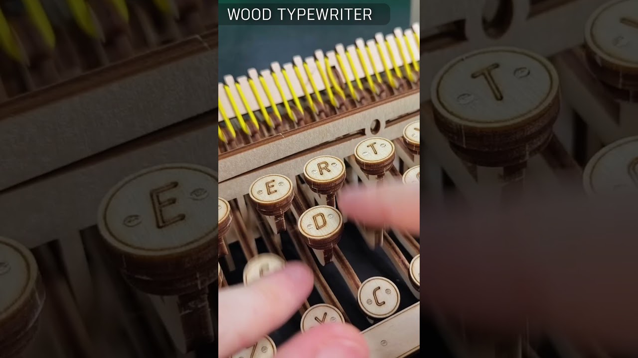 👍My #Build a #Working #Typewriter #Model out of #Wood #shorts