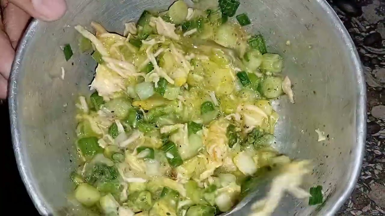 Chicken Anda Amlet With Green Onion Recipe