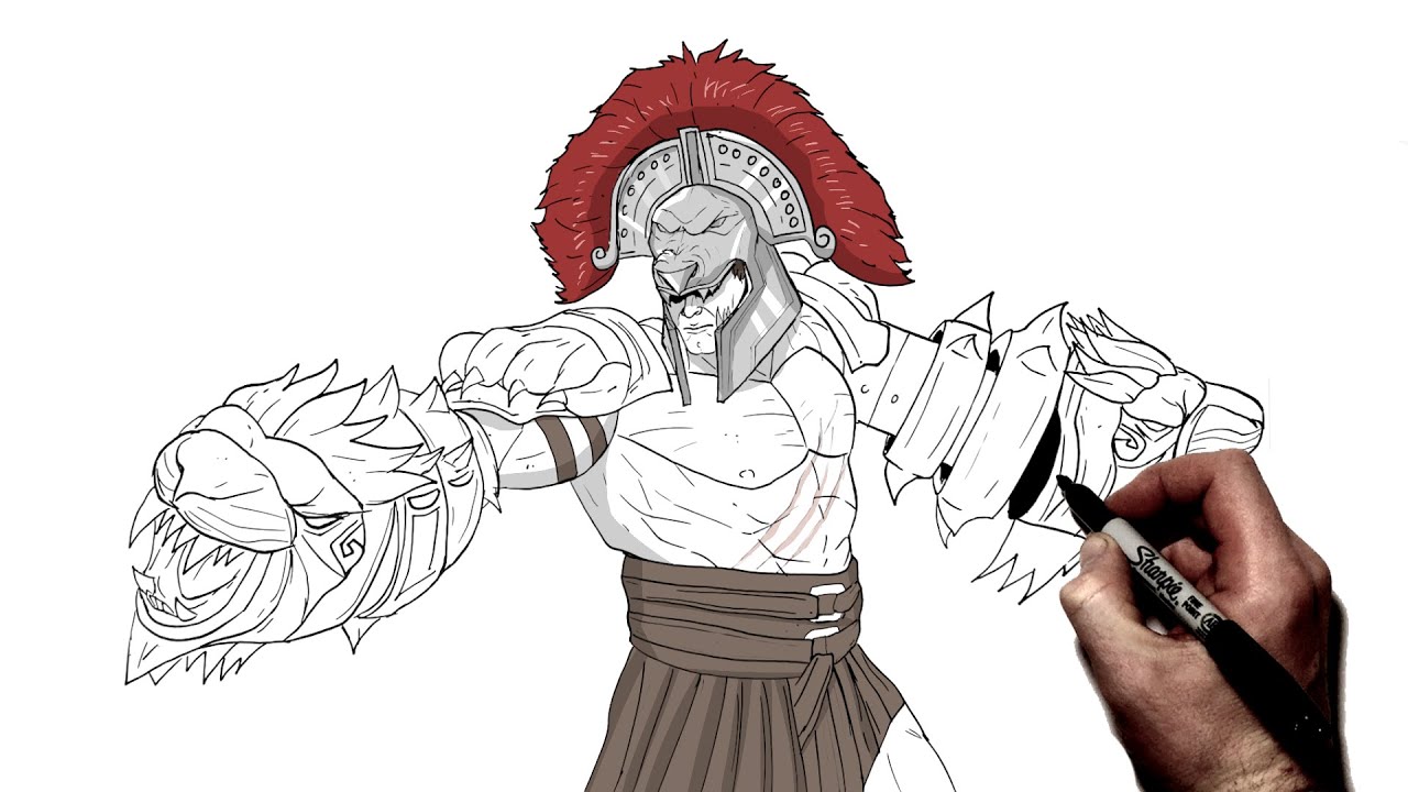 How To Draw Hercules | Step By Step | God Of War