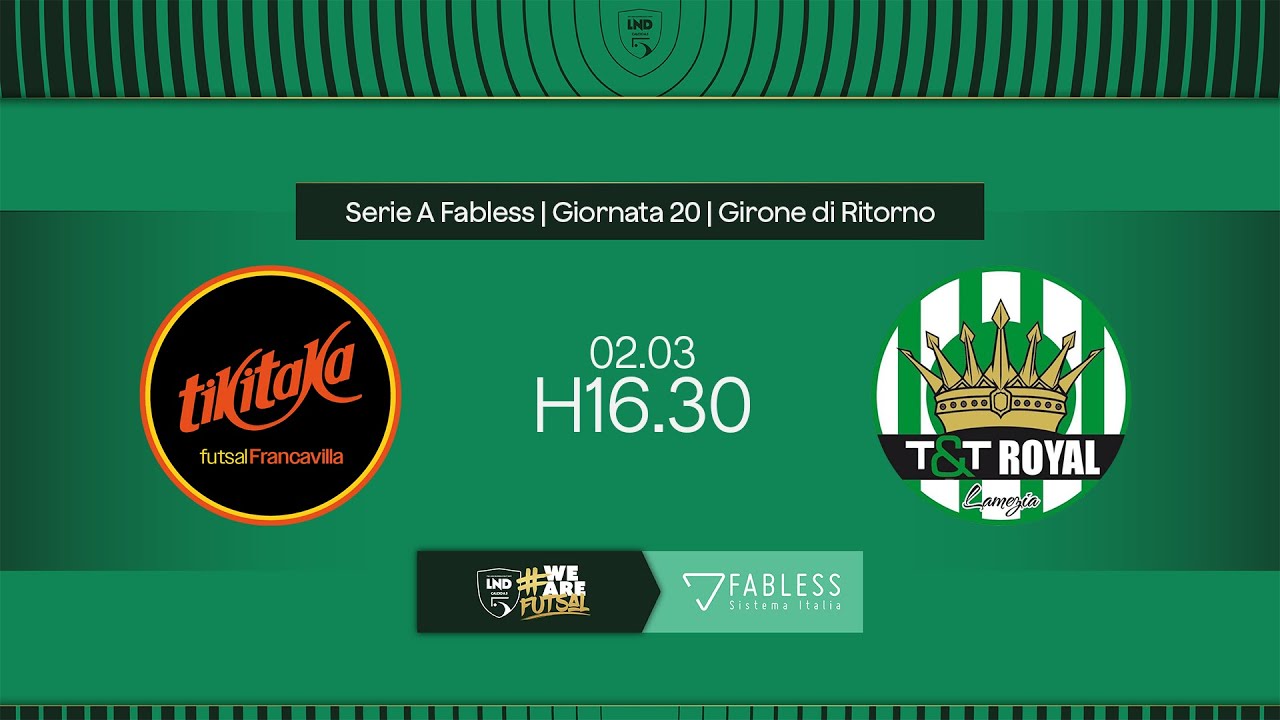TikiTaka Francavilla-T&T Royal Lamezia 8-0 | 20ª giornata | Serie A Fabless 2024/2025