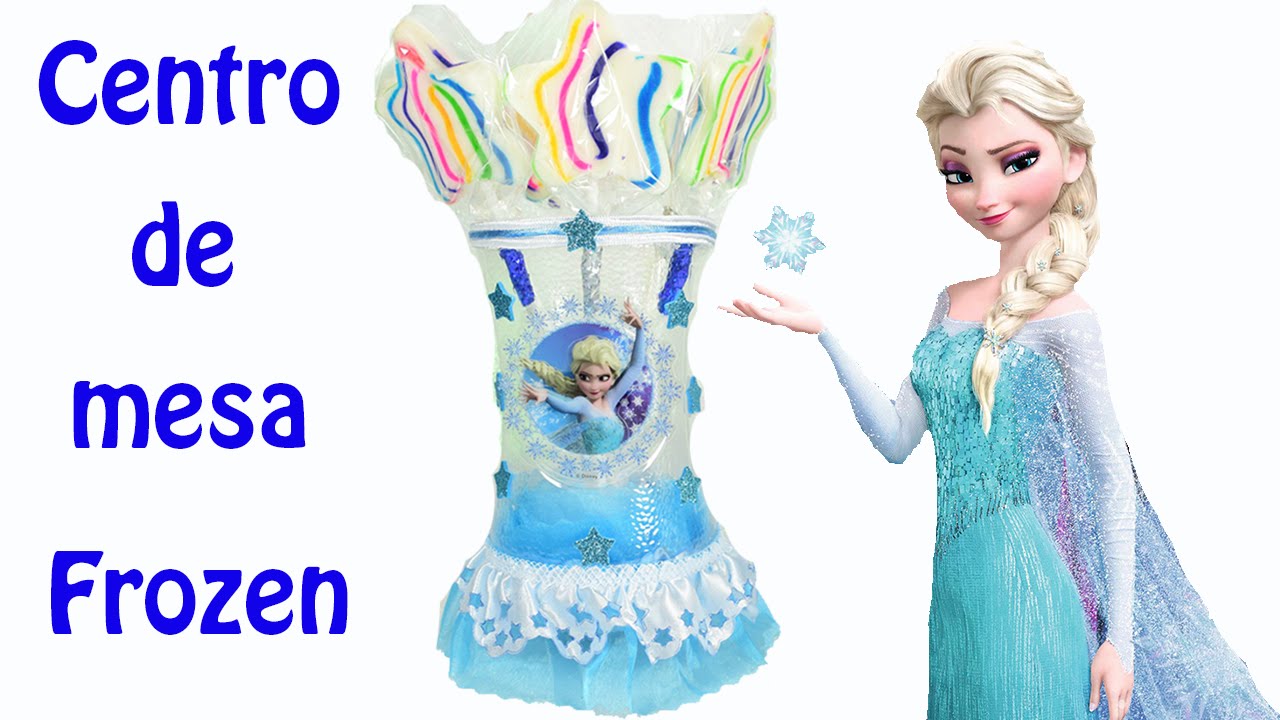 Frozen Centro de mesa con botellas de plastico | El Mundo de MyG