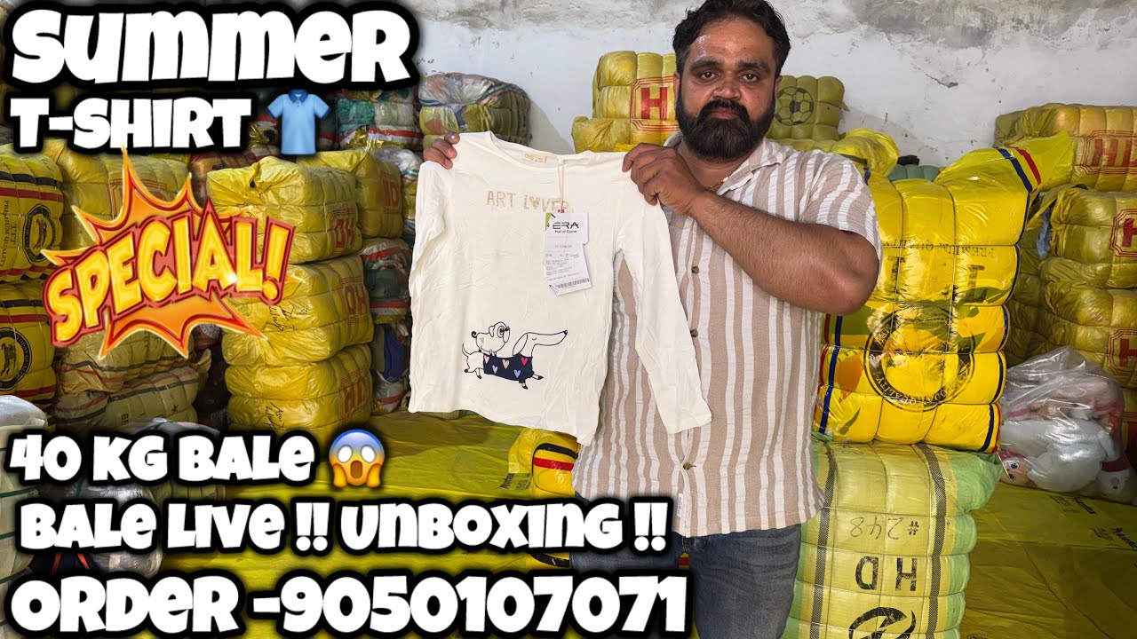 summer t-shirt 👕 | 40kg Bale | Live opening | Order now -9050107071