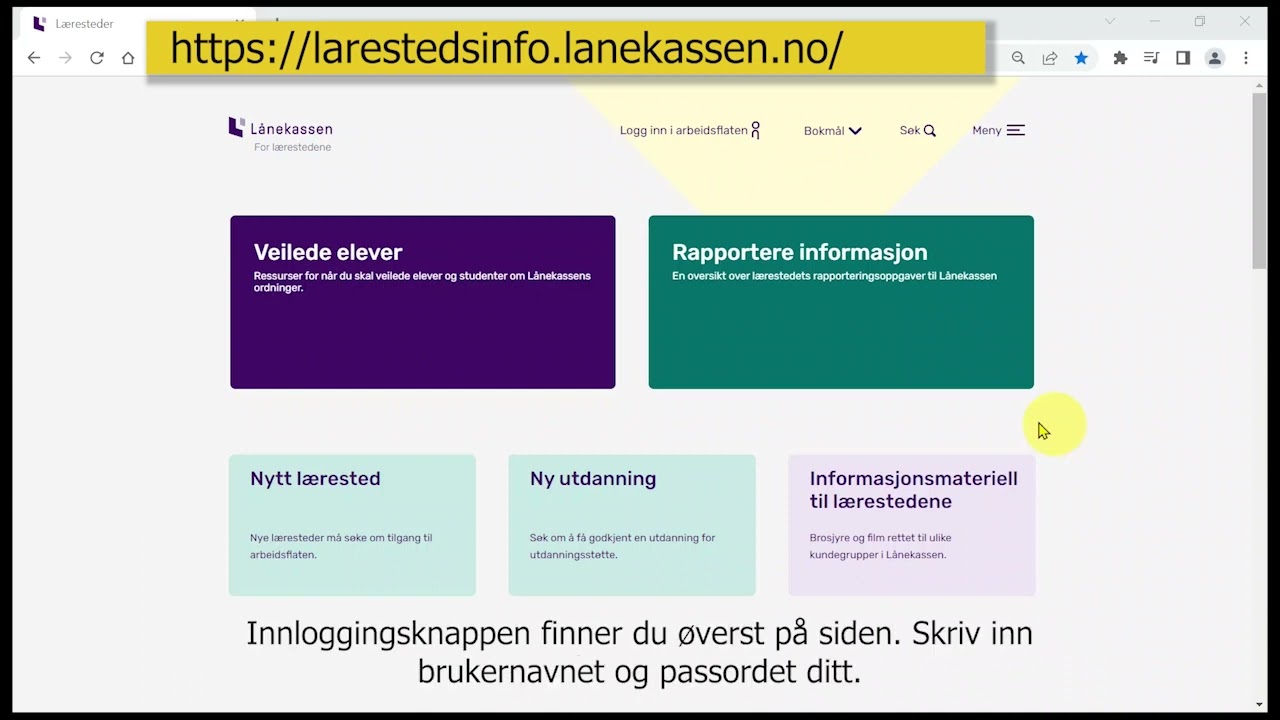 Rapportere m&oslash;tt til l&aelig;resteder