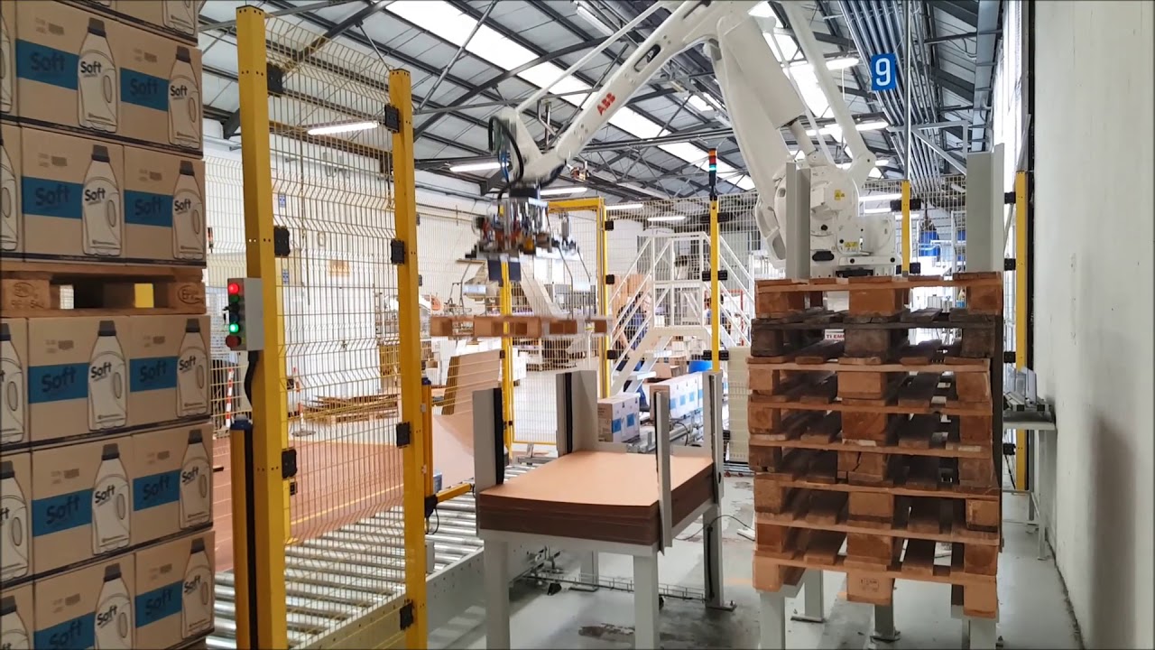 Robot pallettizzatore scatole, falde e pallet
