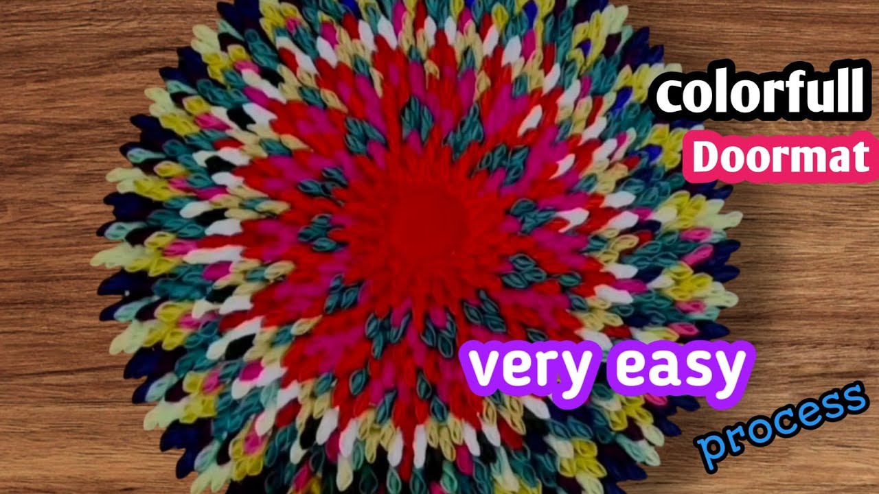 How to Make Doormat/Paydan Banane Ka Tarika/Beautiful Doormat Making At Home/Doormat Design#mat #rug