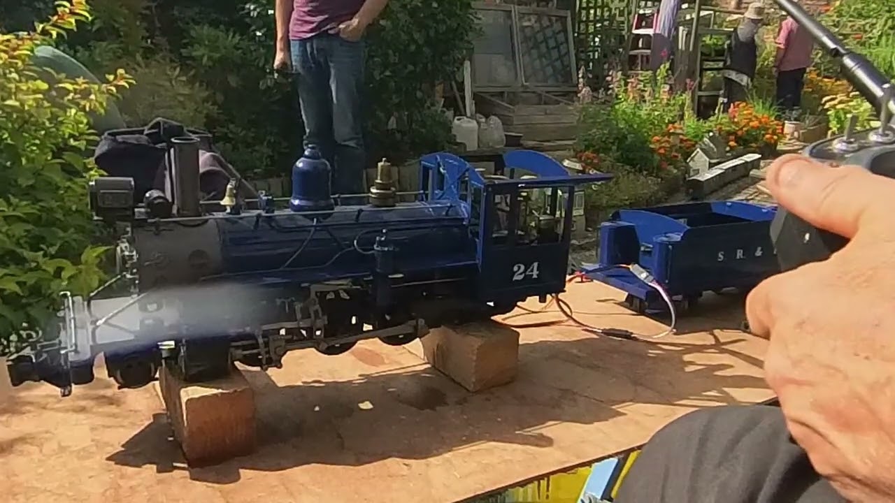 Roundhouse SR&RL test steam of my live steam locomotive - now ready for sale!