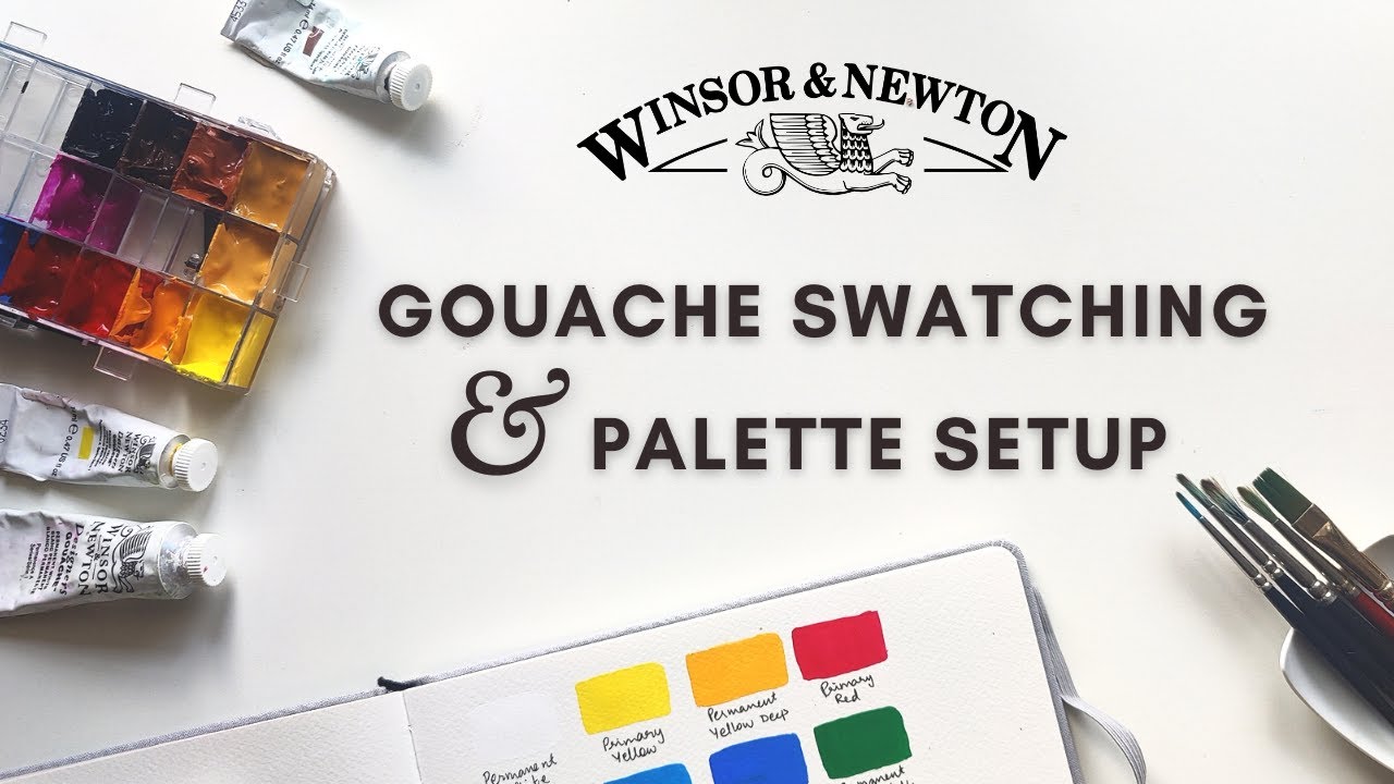 ALL my Winsor & Newton Gouache Swatches + Airtight Gouache Palette Setup 🎨