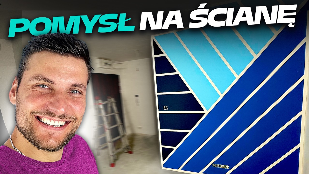 Pomysł na malowanie ścian! Odcinanie kolorów na ścianie dzięki taśmie Scotch 3m | DOMINIK MALUJE