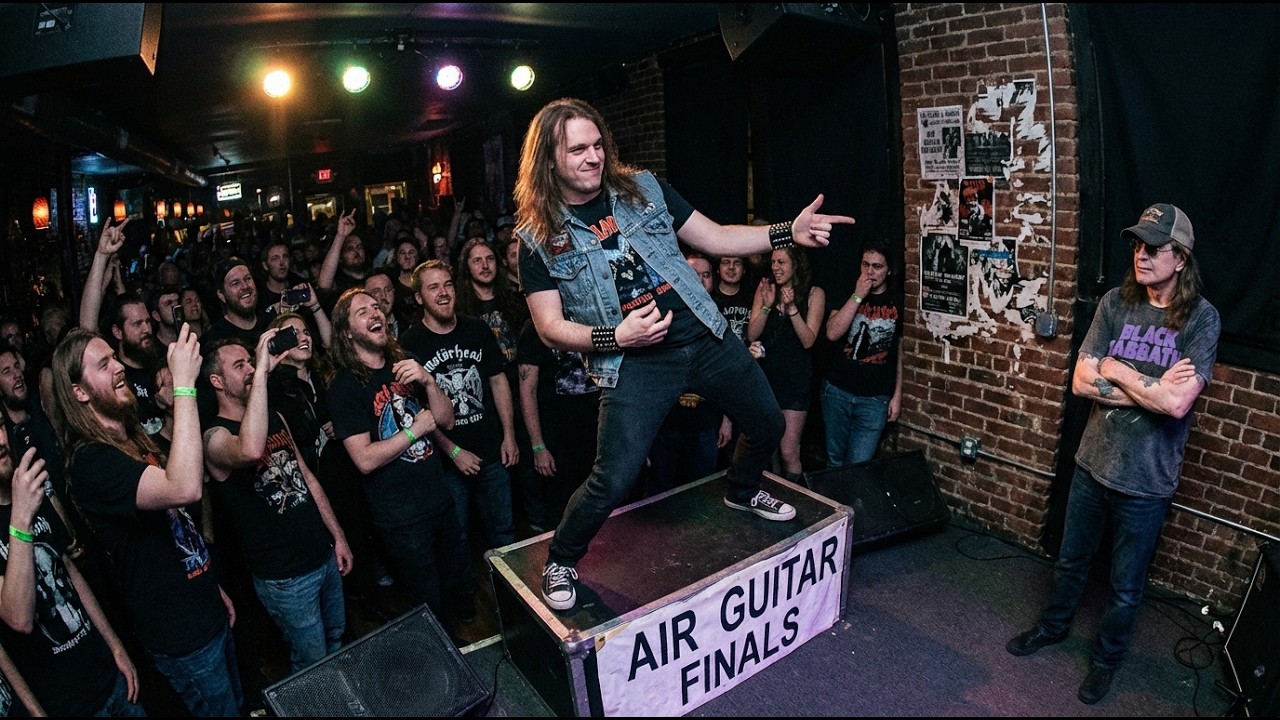 Air guitar king mocked customer's moves — then performed 
