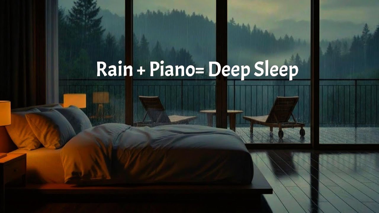 Relaxing Rain Sounds 🌧️ Soft Piano Music for Sleep, Stress Relief & Deep Relaxation