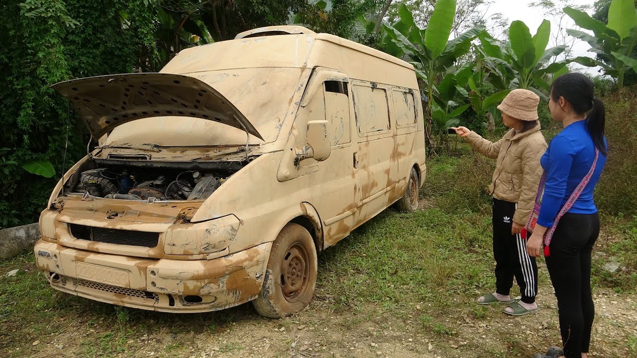 CHALLENGE: Restoring a 16-seater passenger van - The girl restores scrap vehicle